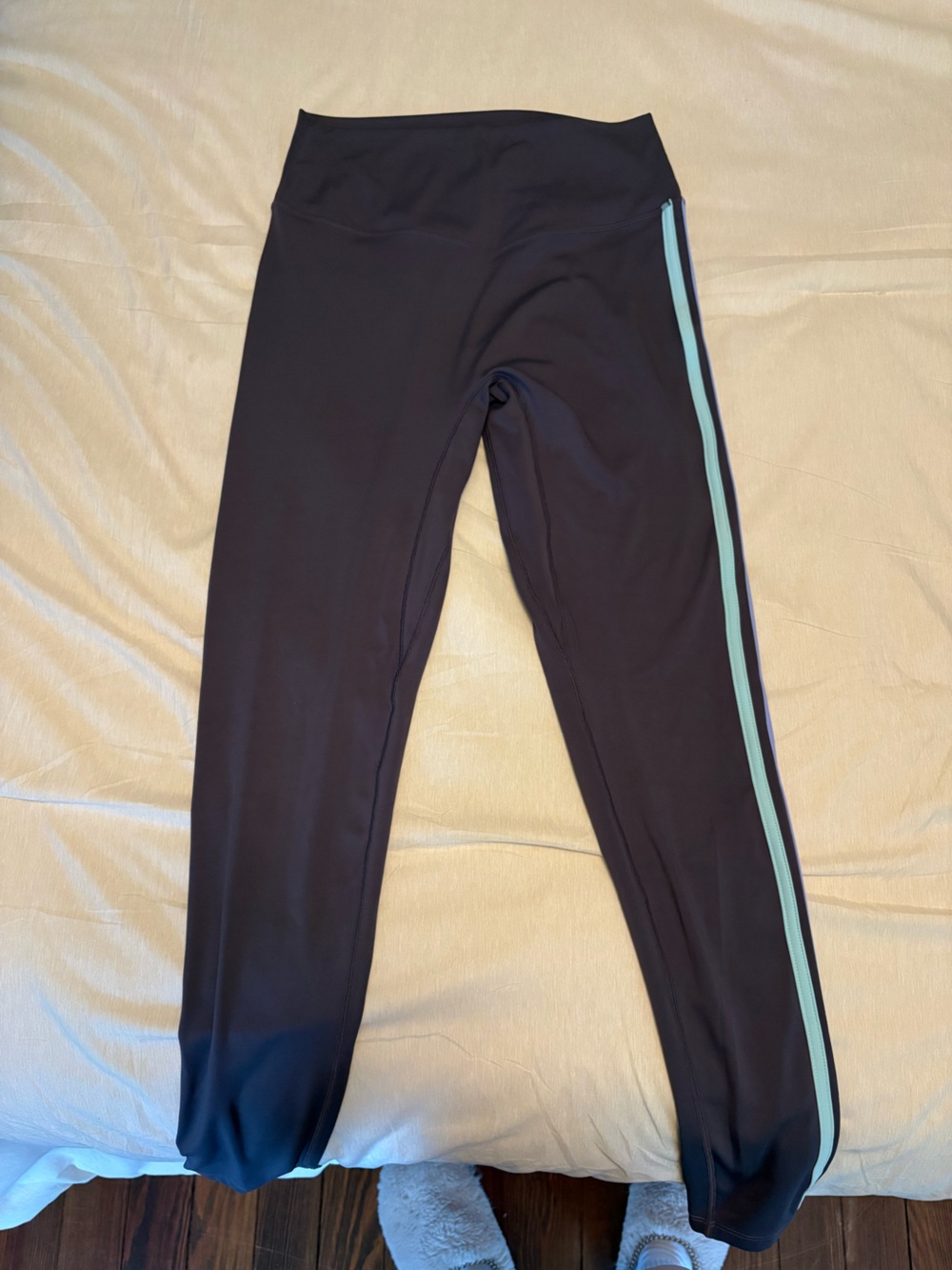Vitality grey Leggings with colorful stripes- Delaney collab